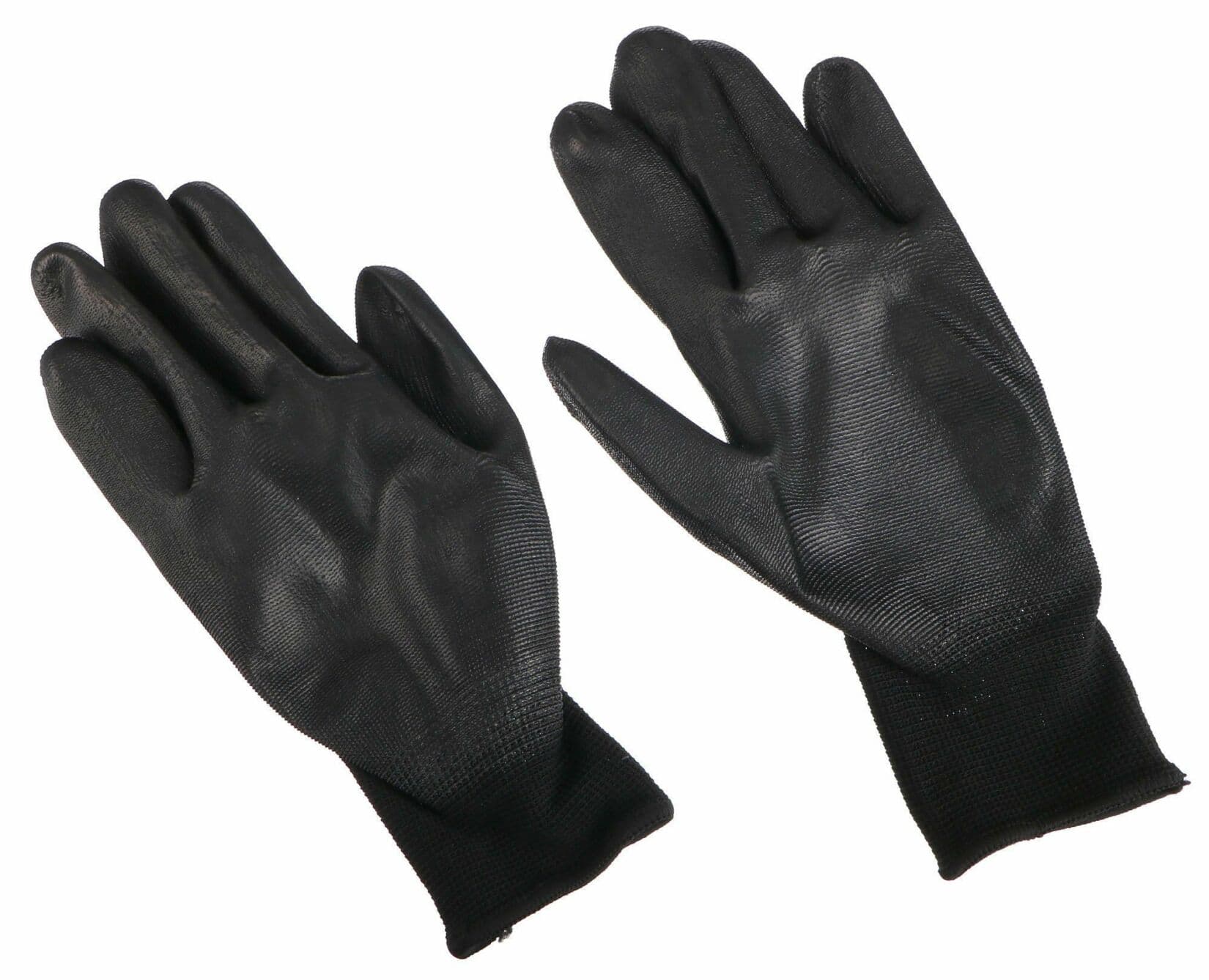 Rukavice pracovní z polyesteru polomáčené v polyuretanu GLOVE PE-PU 10, černé, velikost 10 SIXTOL - náhled 4