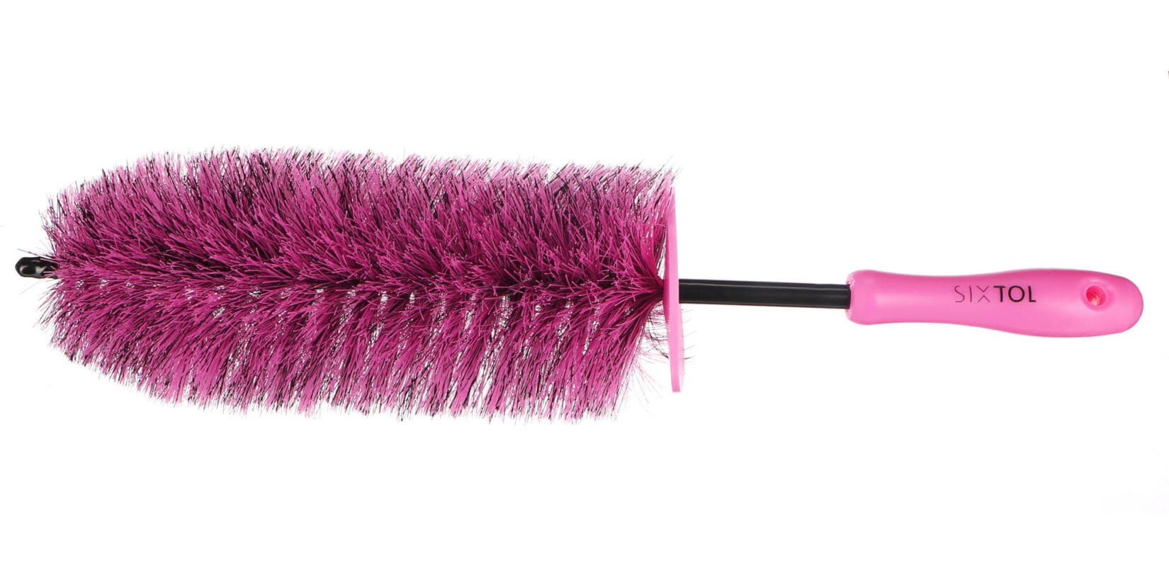 Kartáč na čištění ráfků kol auta CAR DETAILING TIRE BRUSH PINK SIXTOL - náhled 2