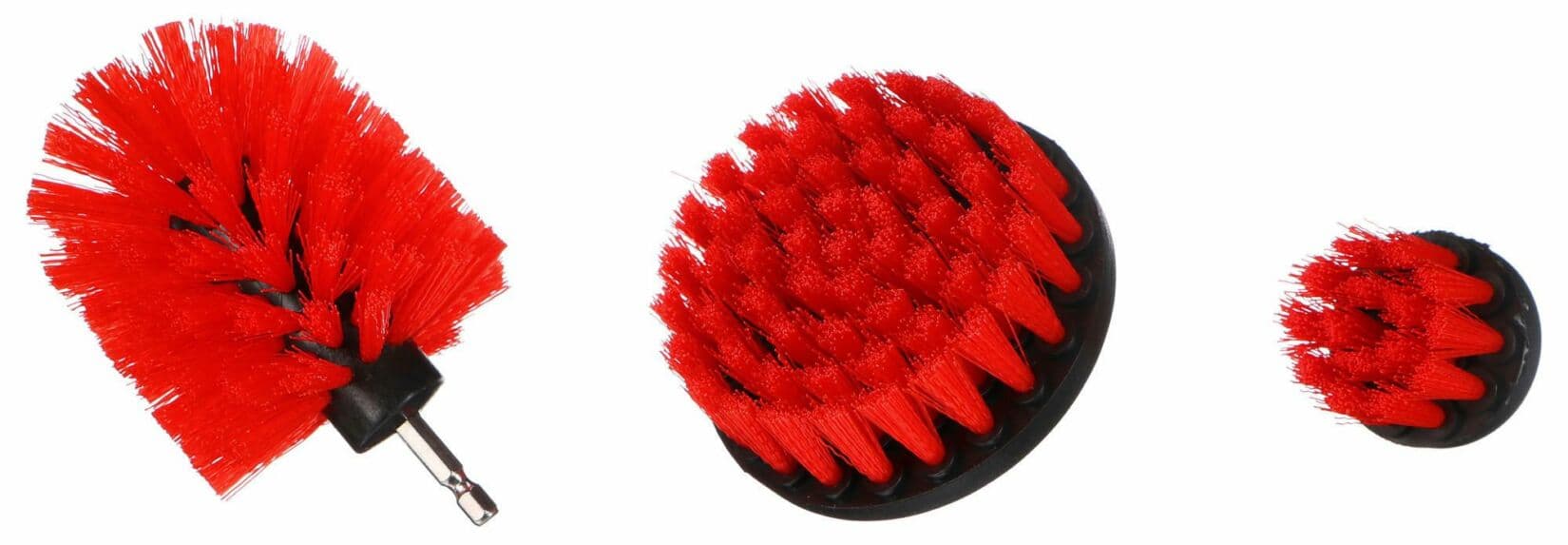 Sada kartáčů na vrtačku pro čištění auta CAR DETAILING DRILL BRUSH 3 MEDIUM, 3ks SIXTOL - náhled 3