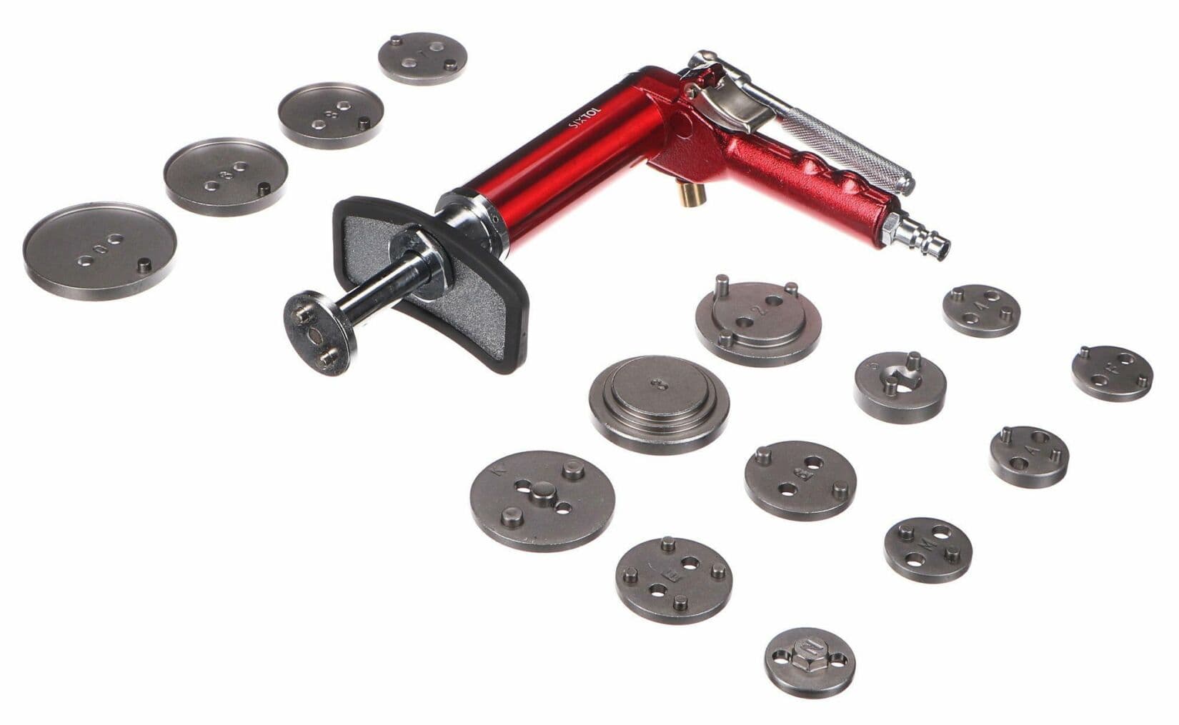 Pneumatický stlačovák brzdových pístů MECHANIC BRAKE SET PNEU 16, sada 16ks SIXTOL - náhled 3