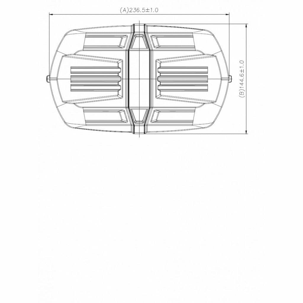 LED oranžová rampa homologovaná 237 x 145 x 45 mm 23W R10 R65 magnet - náhled 5