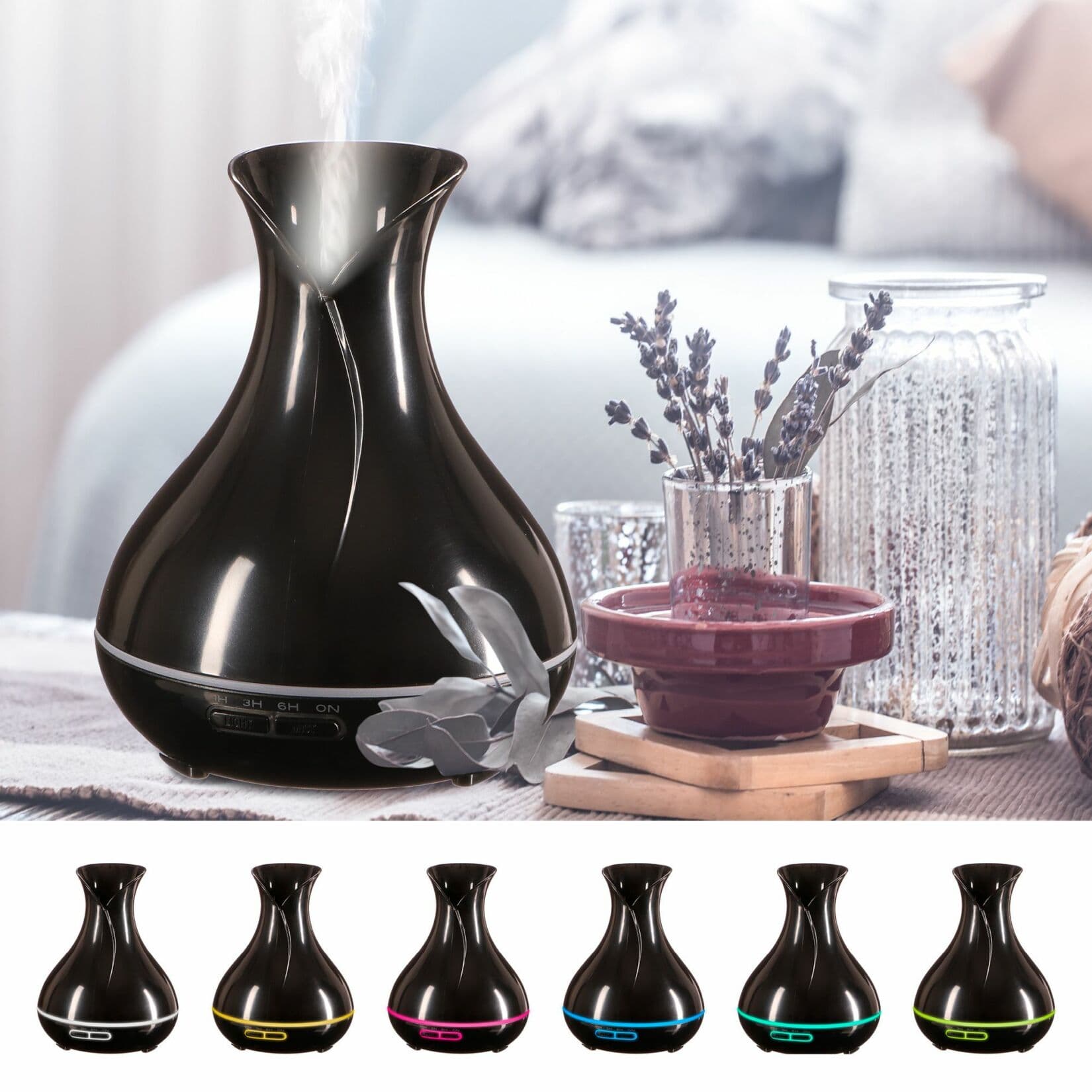 Aroma difuzer Vulcan černý lesk 350ml SIXTOL - náhled 2