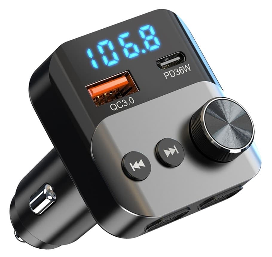 Bluetooth/FM modulátor bezdrátový, 12/24V, 1x USB, 1x USB-C - náhled 5